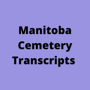Manitoba cemetery transcripts