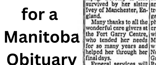 The Search for a Manitoba Obituary