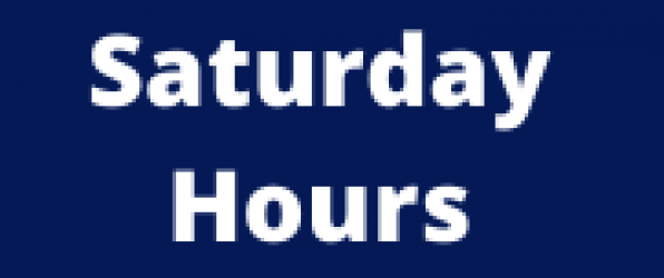 New!  Saturday Hours at MGS